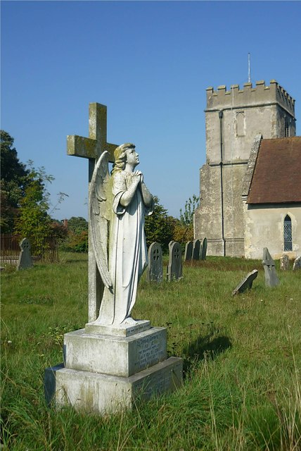Memorial angel in St Mary's churchyard
