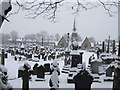 Brooklands cemetery in the snow