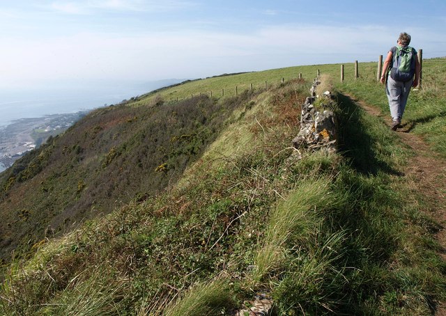 Coast path above Battern Cliffs