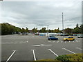 Tesco car park as seen from Leighton Road