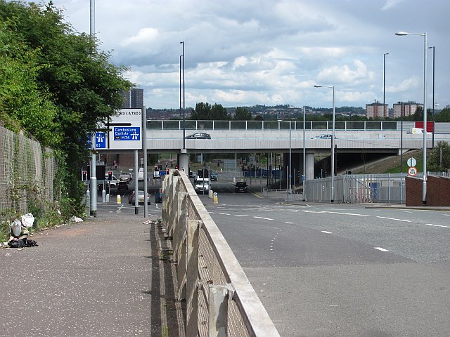 Calder Street and the M74
