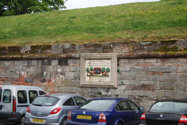 Sign on the town walls