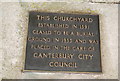 Plaque, old cemetery, Longport