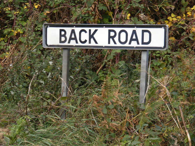 Back Road sign