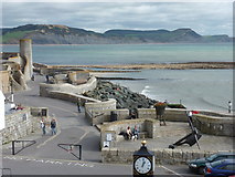 SY3492 : Lyme Regis: the prom heads east by Chris Downer