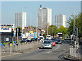 Wednesfield Road and Heath Town tower blocks, Wolverhampton