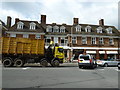 Yellow lorry in Station Road