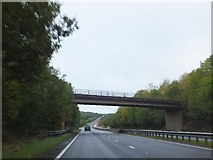 SX7593 : Holewell Lane bridge over A30 by David Smith