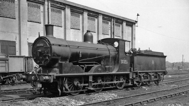 SR (ex-LSW) 0-6-0 at Feltham Locomotive Depot