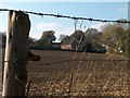 View towards Unthank Hall Farm from the public footpath