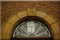 SE3220 : Fanlight and Royal cipher, New Commerce House, Wakefield by Jim Osley