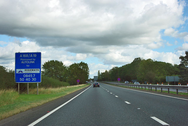 A168 road maintenance sign © Robin Webster cc-by-sa/2.0 :: Geograph ...