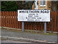 Whitethorn Road sign