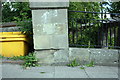 Benchmark on wall pier on Stanwix Bank