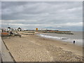 The beach south of Lowestoft Harbour entrance