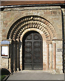 SP1566 : Norman doorway arch, Beaudesert church  by Robin Stott
