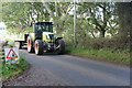 Tractor in the road at Kinclaven