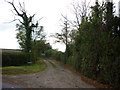 A farm track leading to Stagwell Farm