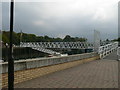 Footbridge to moorings at Teddington