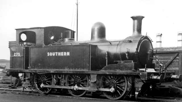 Ex-LSW 0-6-0T outside Eastleigh Works