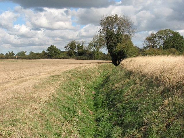 Path, ditch and wind-bent grass © John Sutton :: Geograph Britain and ...