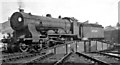 Ex-LSW 4-6-0 on turntable at Nine Elms Locomotive Depot