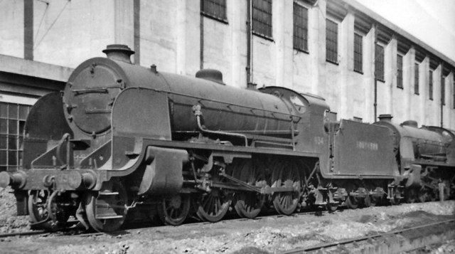 SR Maunsell 4-6-0 at Feltham Locomotive Depot