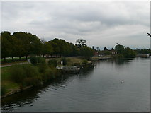 TQ1568 : The Thames downstream from Hampton Court bridge by Eirian Evans