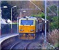 Track cleaning vehicle at Inverkip station