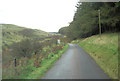 SN7257 : Abergwesyn mountain road beside Cwm Berwyn Plantation by Stuart Logan