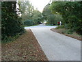 Path and road junction at Laughton Common