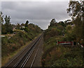 The railway line from Black Moss Lane bridge