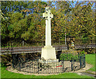 NS5661 : War Memorial at Pollokshaws Burgh Hall by Thomas Nugent