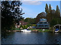 Modern house on the banks of the Thames west of Staines