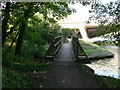 Footbridge over a small stream near the M25 on the Thames Path