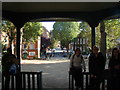 View up Rochelle Street from the pagoda on Arnold Circus