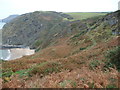 Walkers on the Ceredigion Coast Path near Penbryn