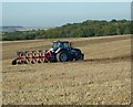 SU5081 : Tractor at ploughing match by Fly