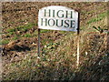 TM2961 : High House sign by Geographer