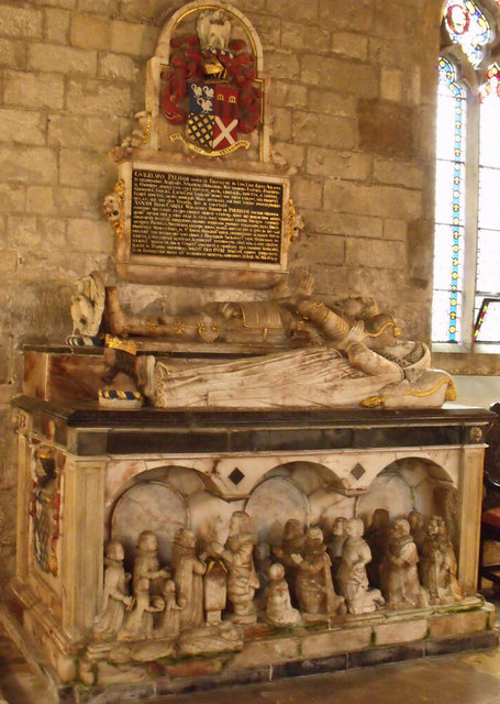Memorial Tomb of Sir William Pelham and wife Anne. Brocklesby Church