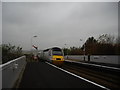 Rear end of the East Coast express train to London