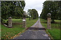 Gates and driveway to Kennels Farm