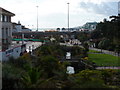SZ0890 : Bournemouth: sea view from above the rockery by Chris Downer