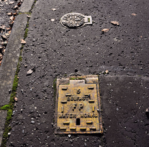 Two Belfast Water Works access covers, Belfast