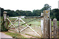 Disused  level crossing gate Gosford Road Ottery St Mary Devon