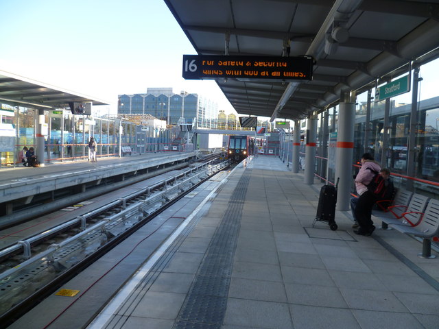 Docklands Light Railway platforms at Stratford