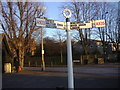 Fingerpost on the corner of Village Road, Bush Hill Park