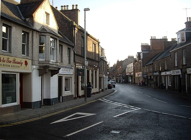 Looking east along Brechin High Street © Stanley Howe cc-by-sa/2.0 ...