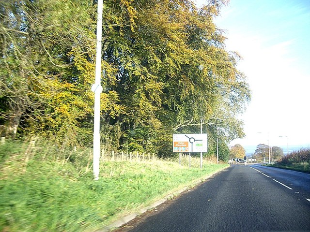 Approach to Keithock roundabout