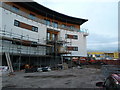 Rear view of flats on Blue Moon Way, Manchester